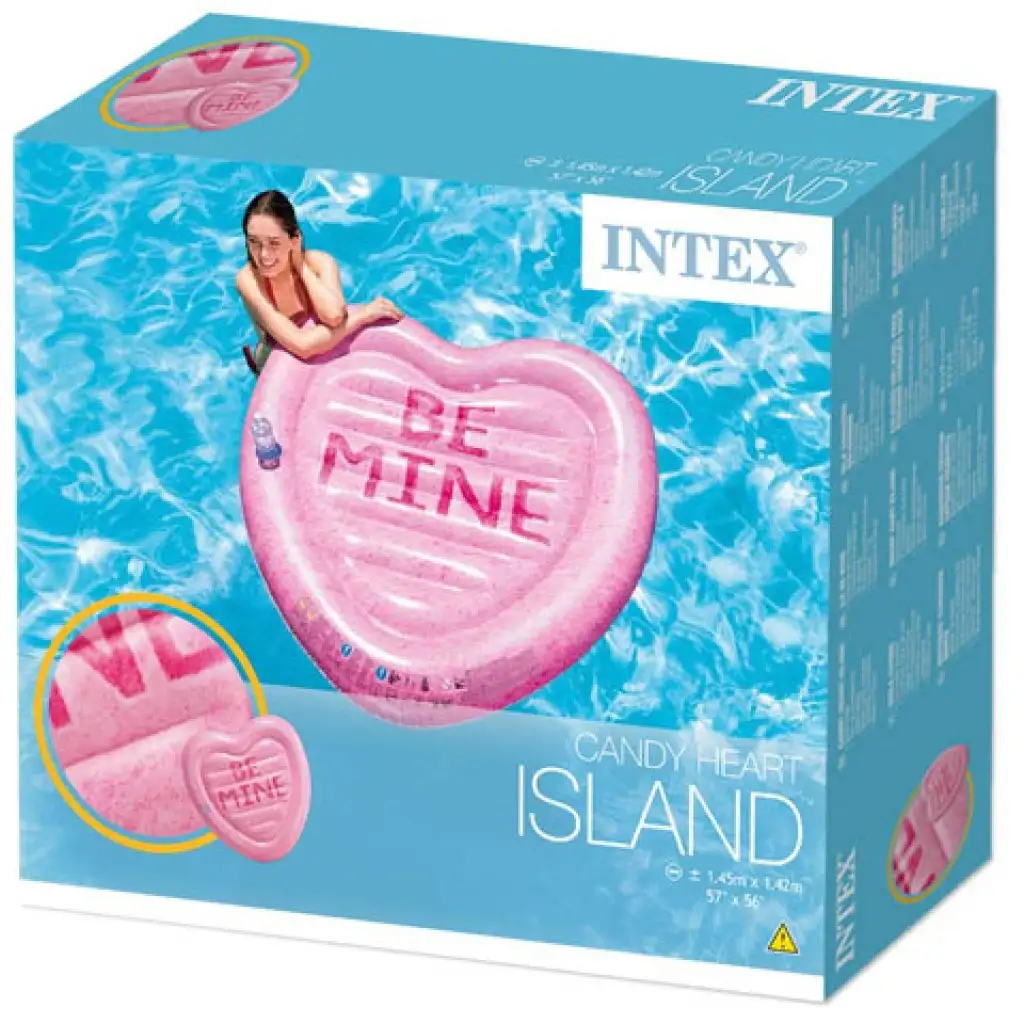 Intex: Cukorka szív sziget felfújható gumimatrac 145x142cm kép 2