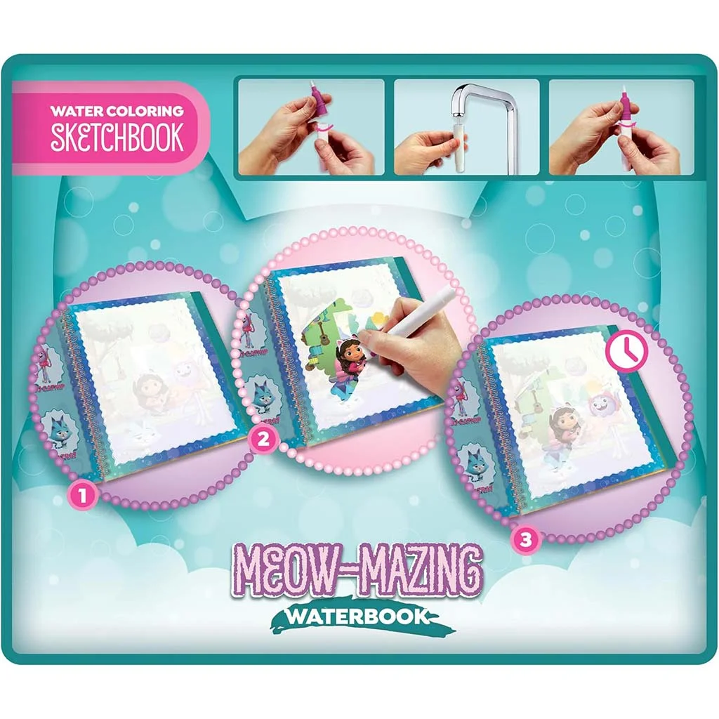 Gabi babaháza Meow-Mazing vízzel festhető színezőkönyv - Lisciani kép 3