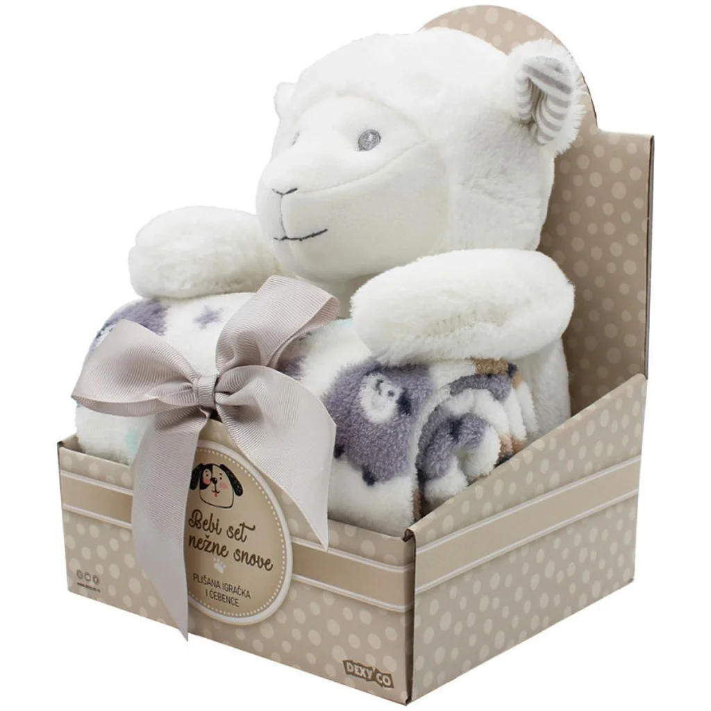 SweetDreams: Takaró és plüss bárány fehér színben kép 2