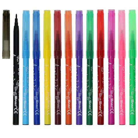 Spirit: Vékony színes filctoll 12db-os szett kép 2