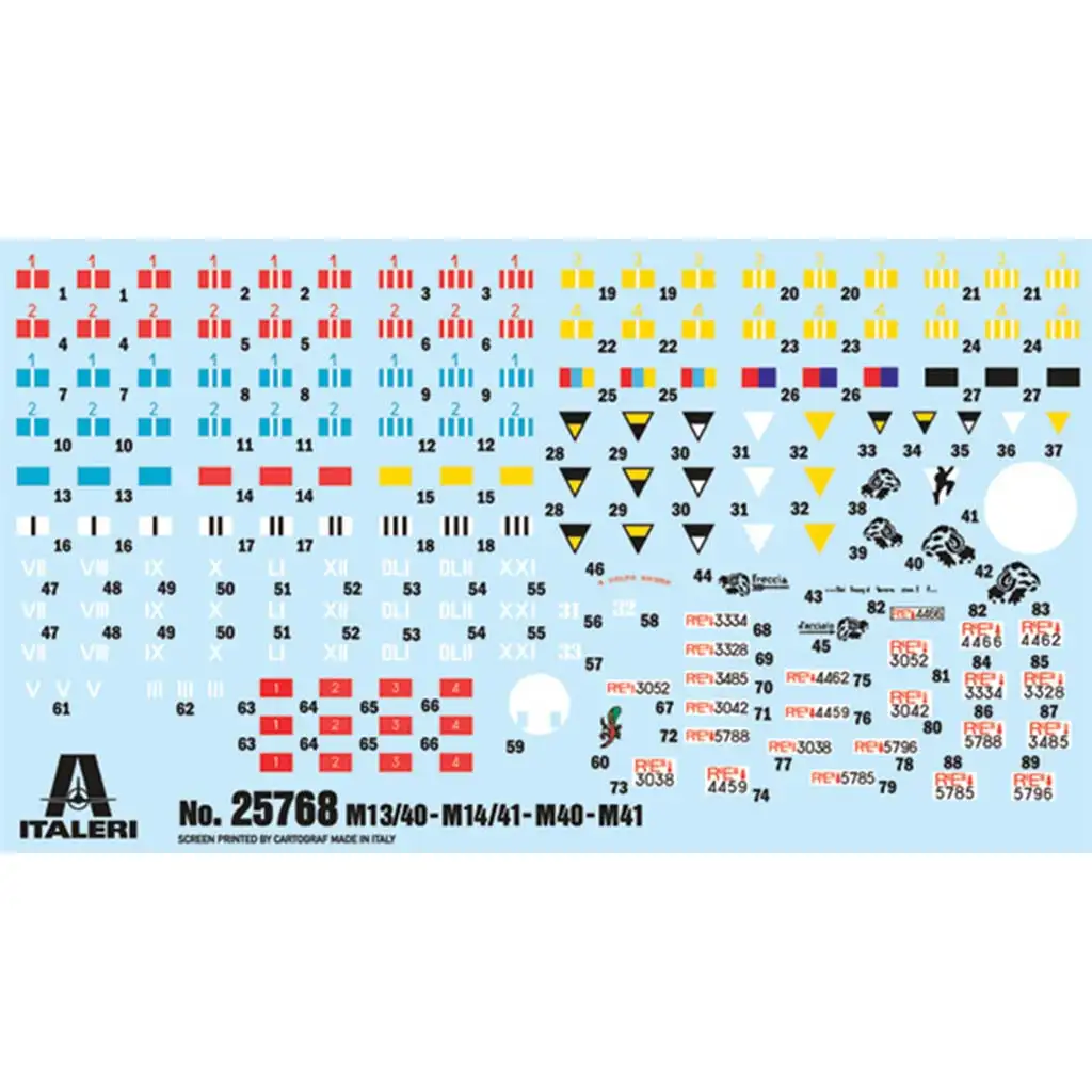 Italeri 1/56 Italian Tanks & Semoventi tank makett kép 2