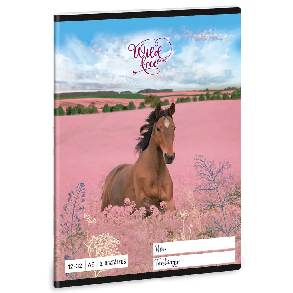 Ars Una: Wild and Free lovas 3.osztályos vonalas füzet A/5