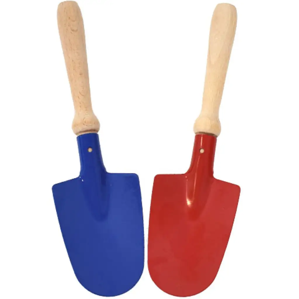 Fém homokozó ásó rövid fa nyéllel