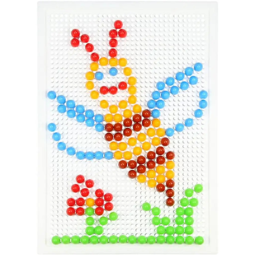 LENA: Mosaik Áttetsző pötyi kreatív szett 10mm 200db-os kép 3