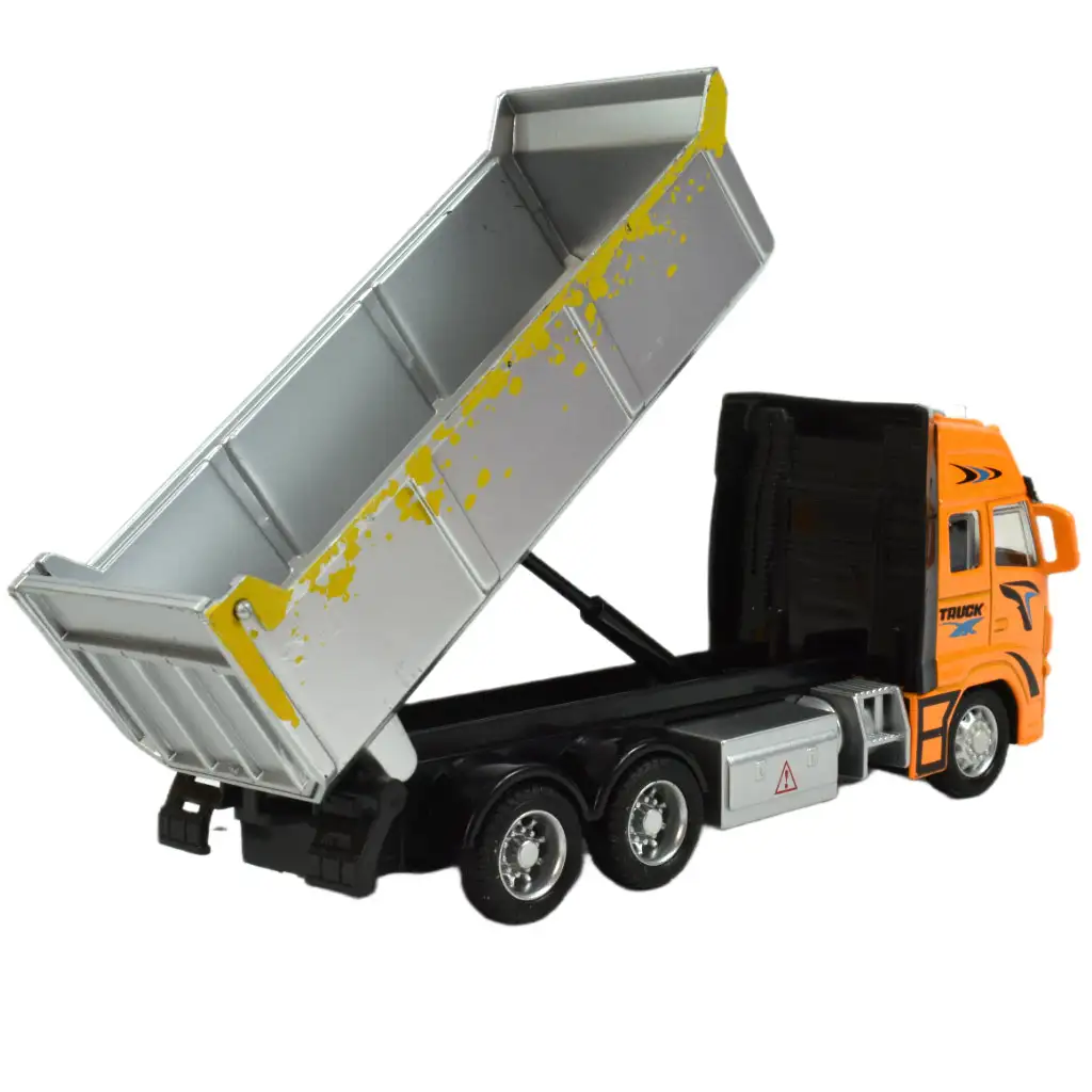 Alloy Car: Lendkerekes billencses teherautó fénnyel és hanggal 19cm kép 3