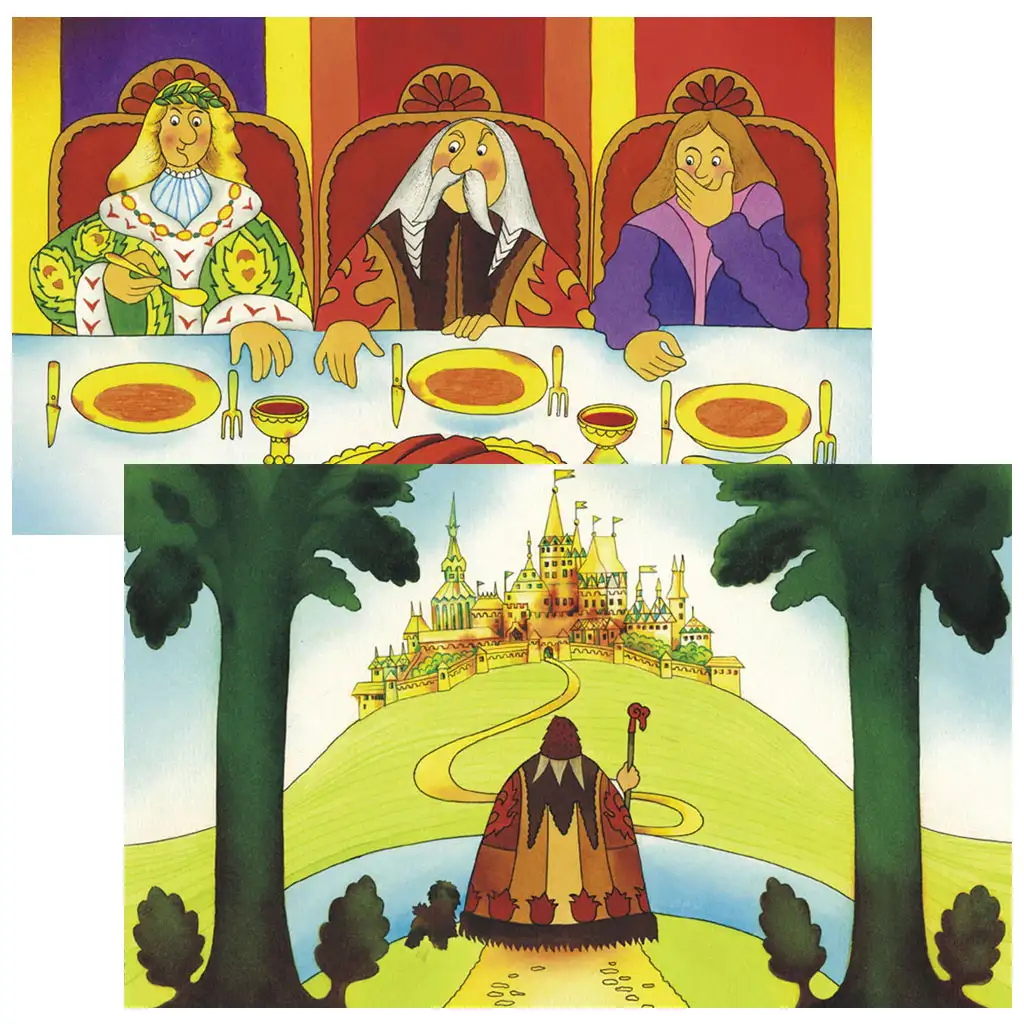 Mátyás király mese - Eb, aki a kanalát meg nem eszi diafilm kép 2