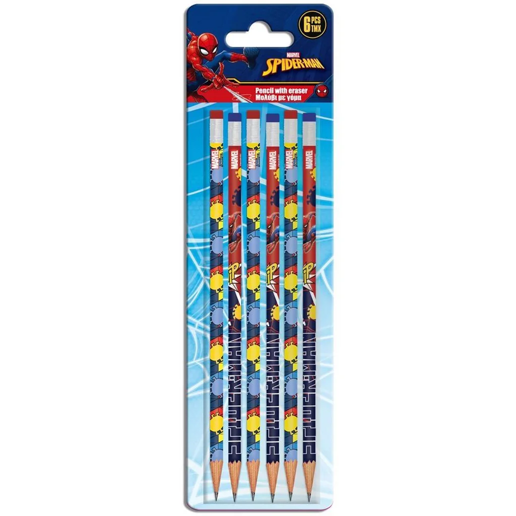 Luna: Pókember radíros grafitceruza 6db-os szett