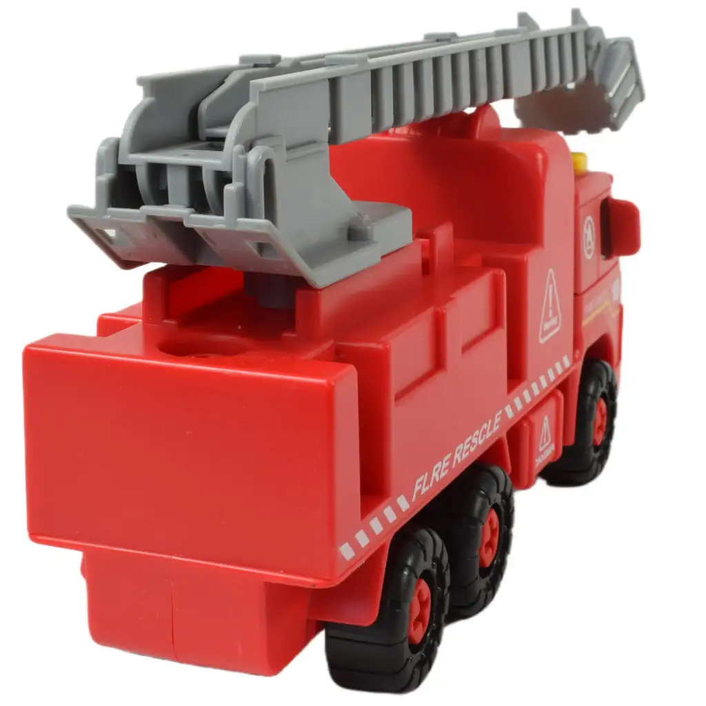 Fire Engine: Darus szétszerelhető tűzoltóautó szerszámokkal és hanggal 20cm kép 5