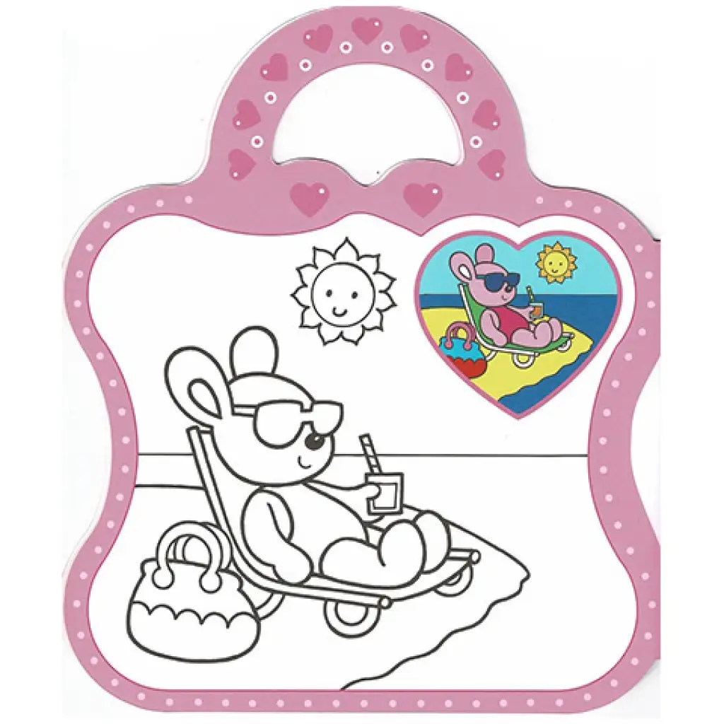 Füles lányos kifestő füzet matricákkal - 1. Bicikli kép 2