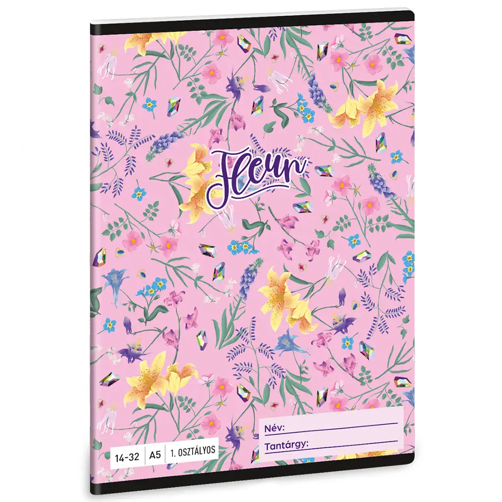 Ars Una: Fleur virágos 1.osztályos vonalas füzet A/5