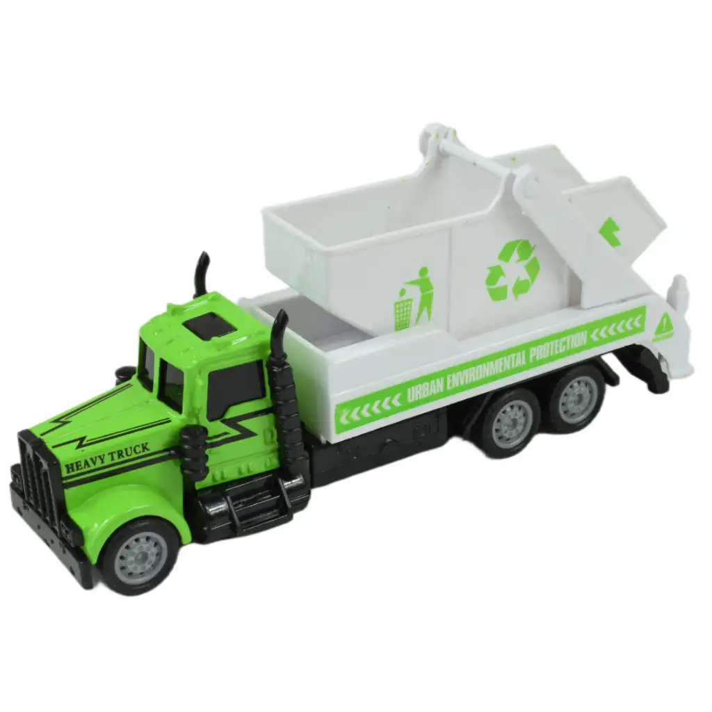 City Squad: Szemétszállító teherautó lendkerekes kialakítással kétféle változatban 1db kép 7