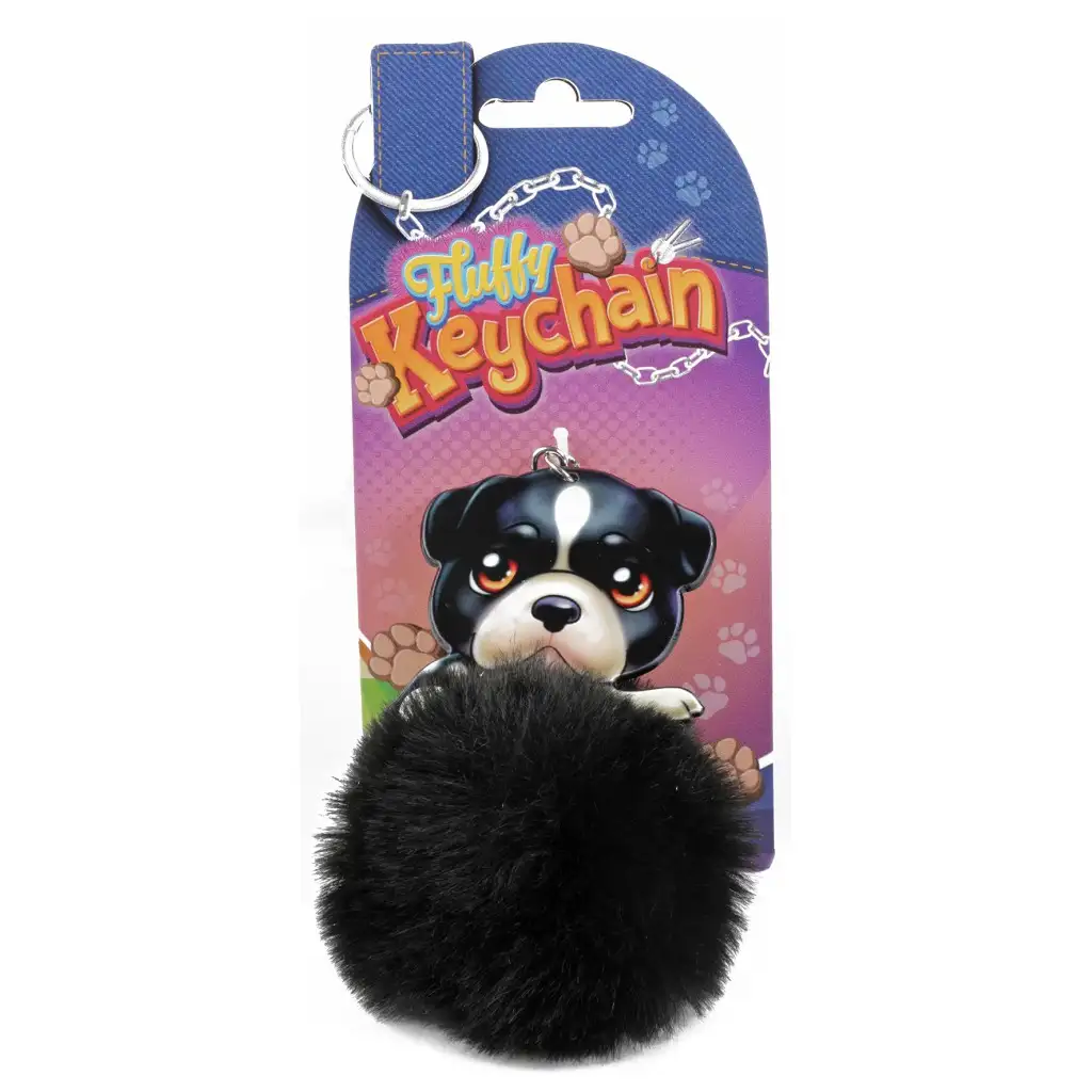 Fluffy Pom-Pom kutyus kulcstartók több változatban 1db kép 2