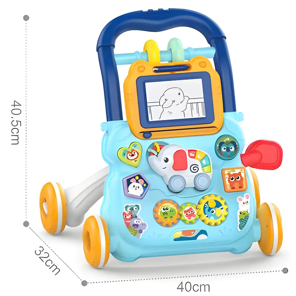 Happy World: Fiús elefántos zenélő készségfejlesztő járássegítő kép 3