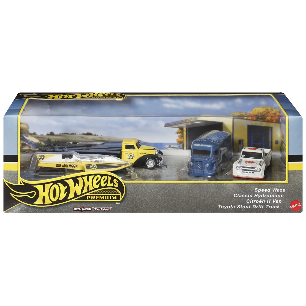 Hot Wheels: Prémium Vintage race team kisautó 4db-os csomag - Mattel