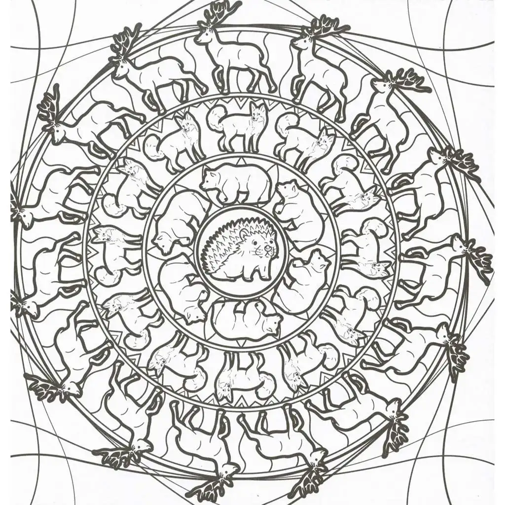 Mandalák és színezők - Vadállatok kép 3