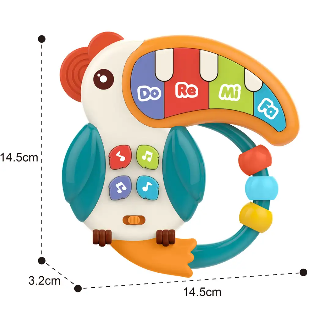 Music World: Zenélő tukán zongora 14cm kép 3