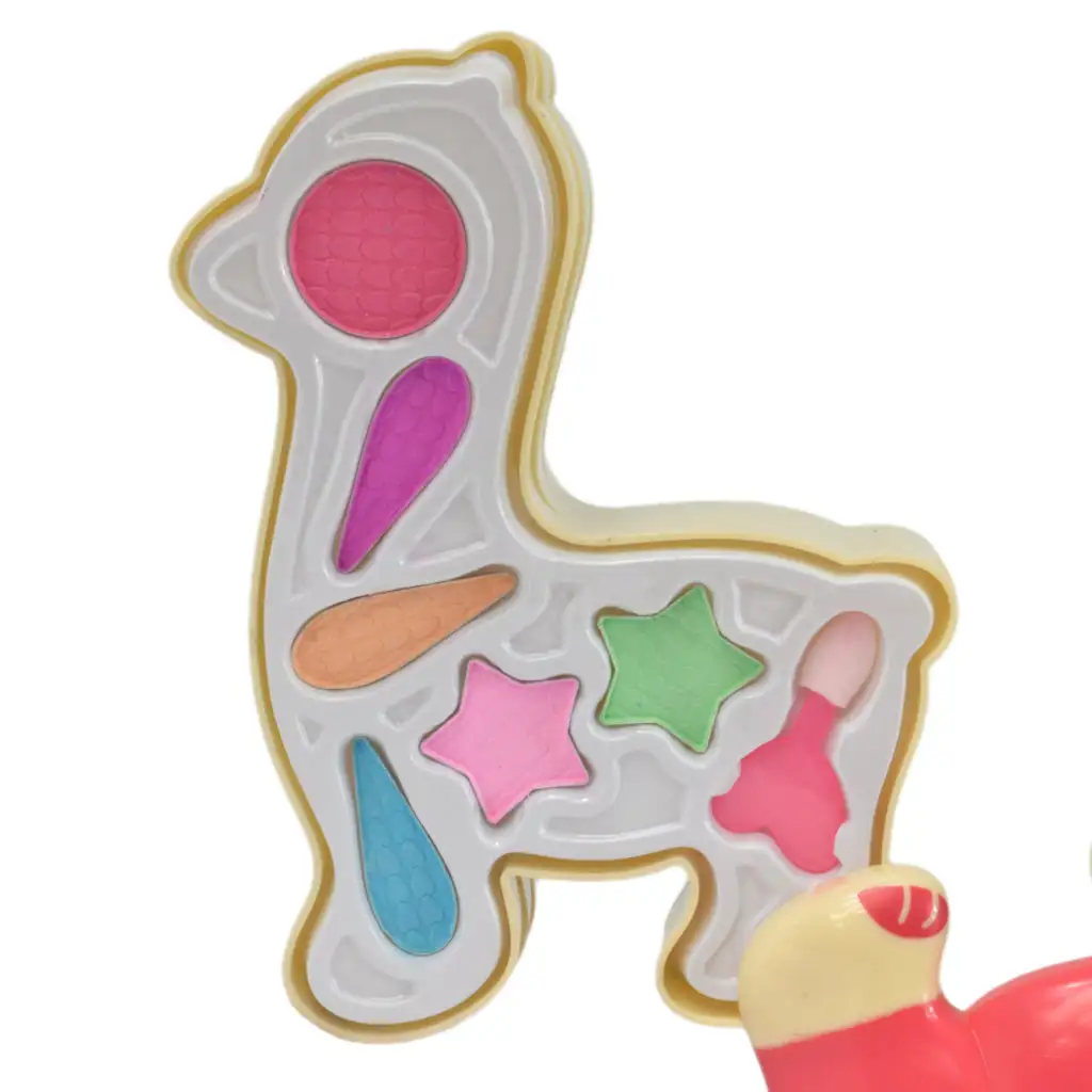 Make-Up Set: Láma formájú három szintes sminkpaletta szett kép 3