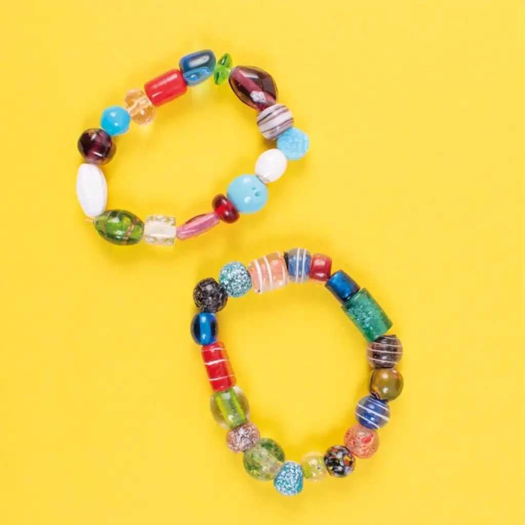 PlayBox: Színes üveg fűzhető dekorációs gyöngyök 1kg-os csomag kép 2