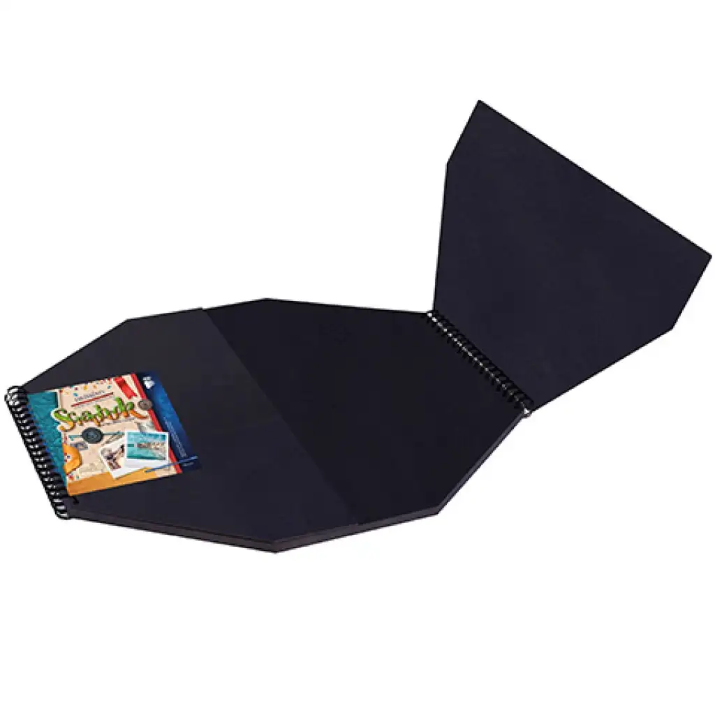 Creative Kids: Fekete nyolcszögletű kreatív album 30x30cm