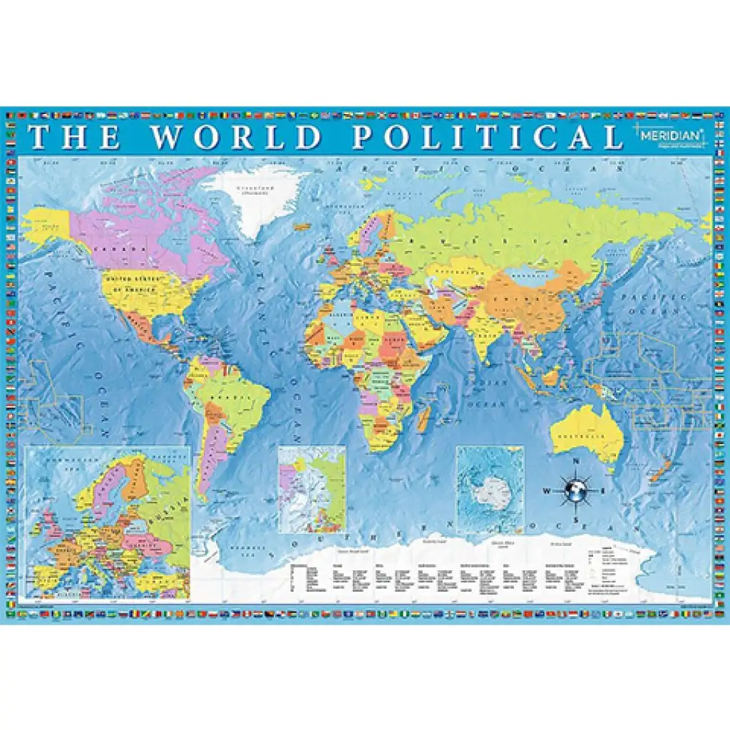 A világ politikai térképe 2000db-os puzzle - Trefl kép 2