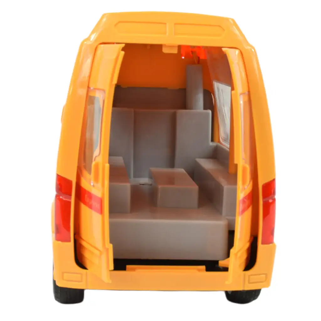 Special Car: Sárga express futárautó fénnyel és hanggal, lendkerekes funkcióval24cm kép 4