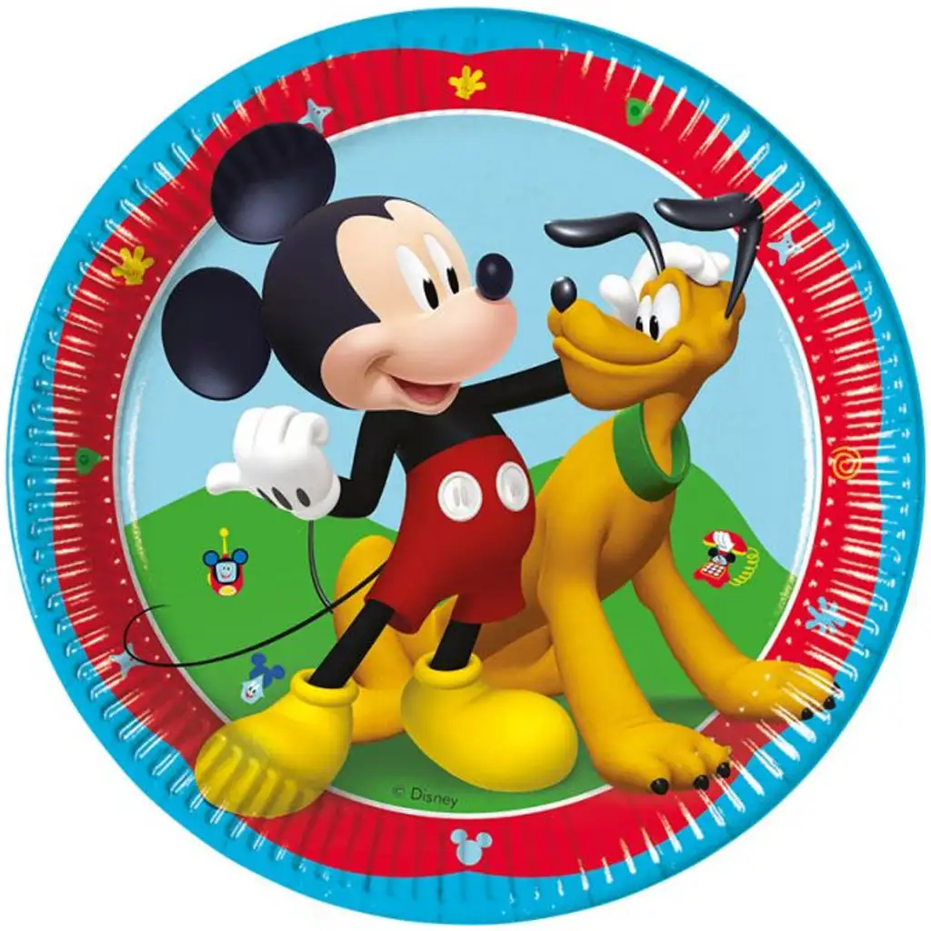 Mickey egér mintás papírtányér 8db-os szett 23cm
