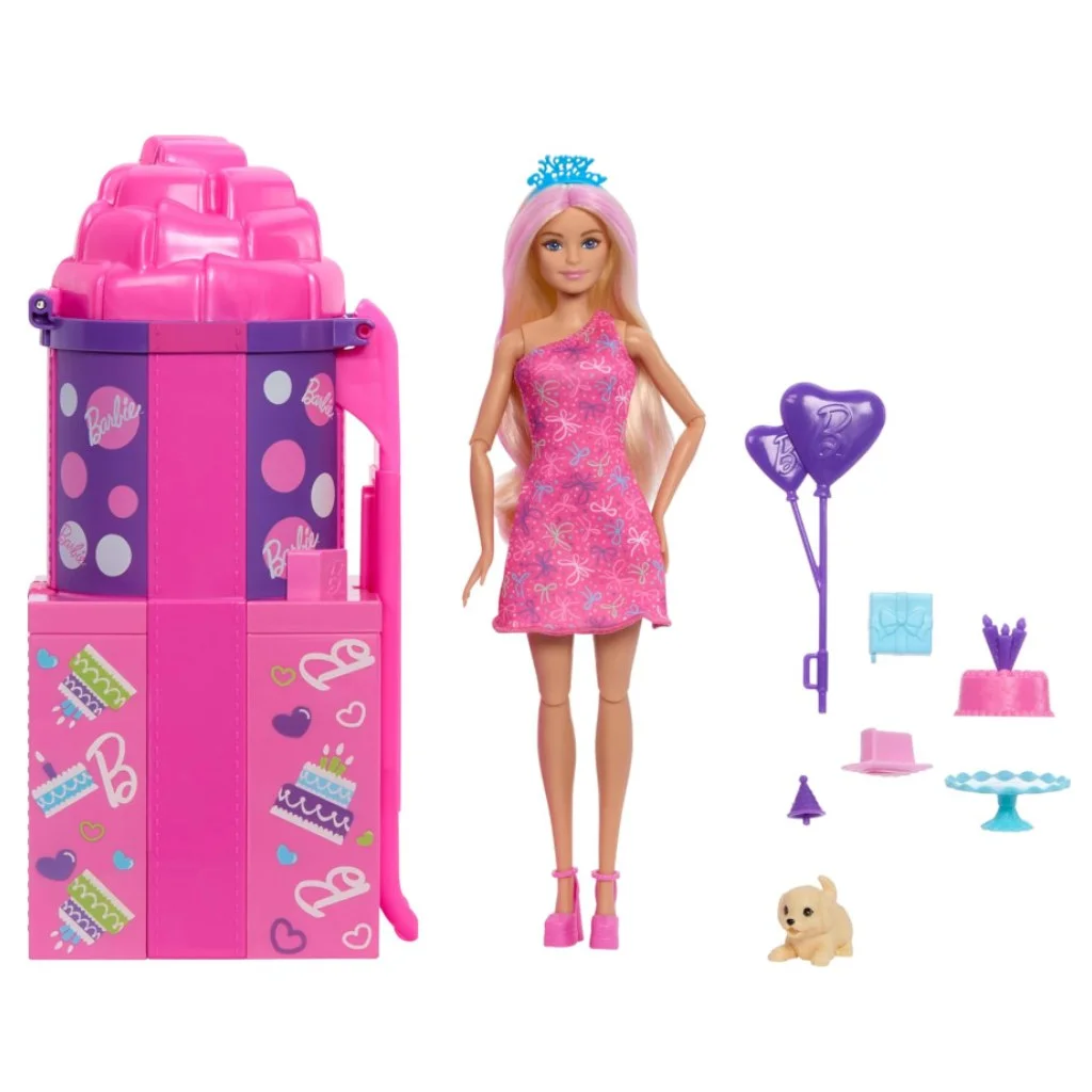 Barbie party reveal meglepetés szett csúszdával - Mattel kép 2
