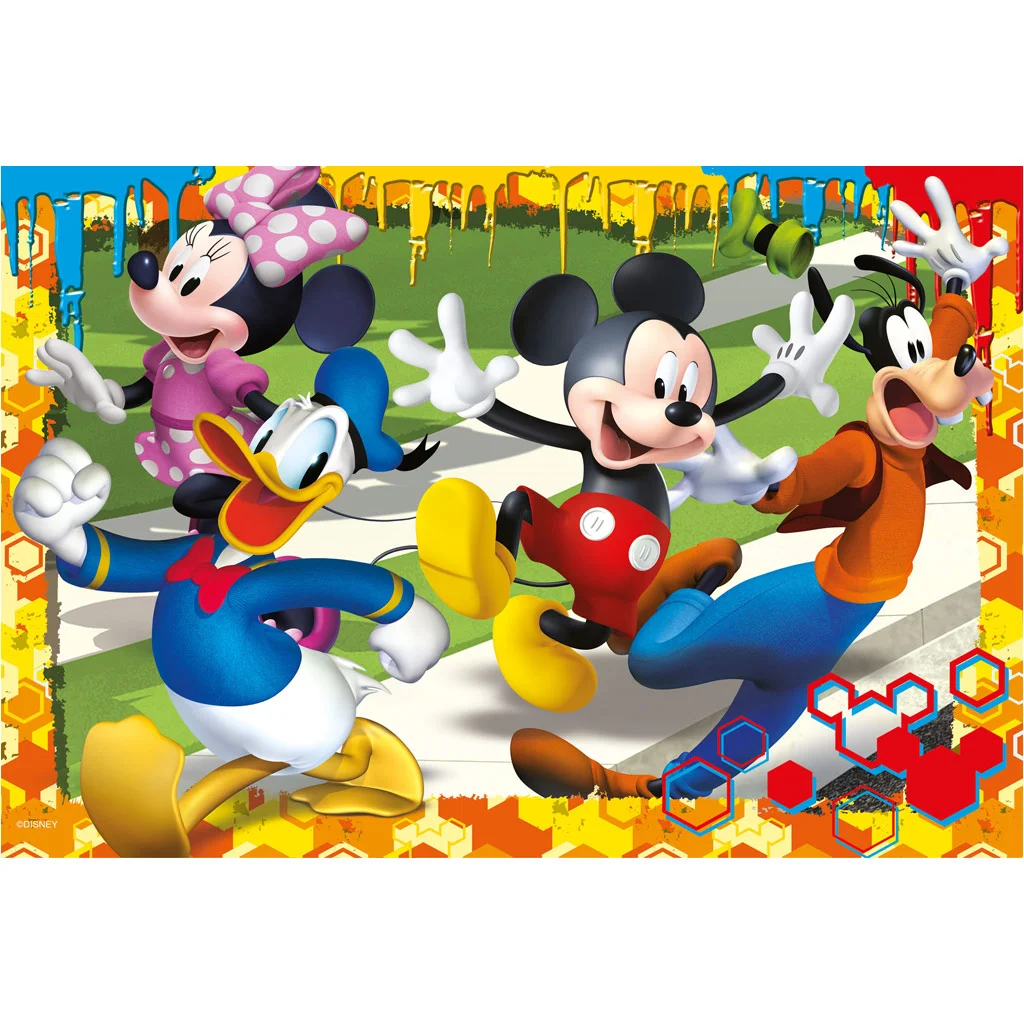 Mickey egér 2 az 1-ben 250db-os puzzle és színező 50x35cm - Lisciani kép 2