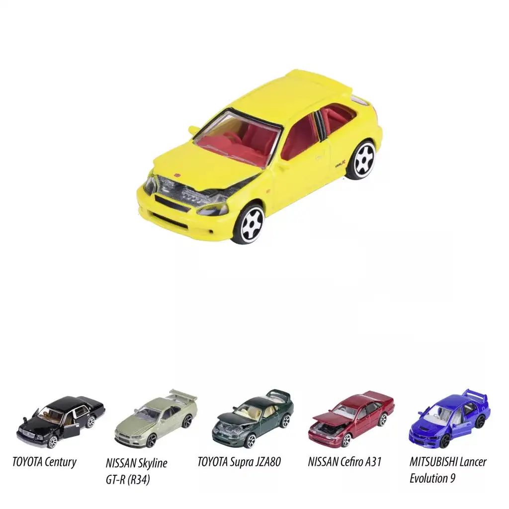 Majorette: Japan series fém autómodellek 16. széria többféle változatban 1/64 1db kép 2