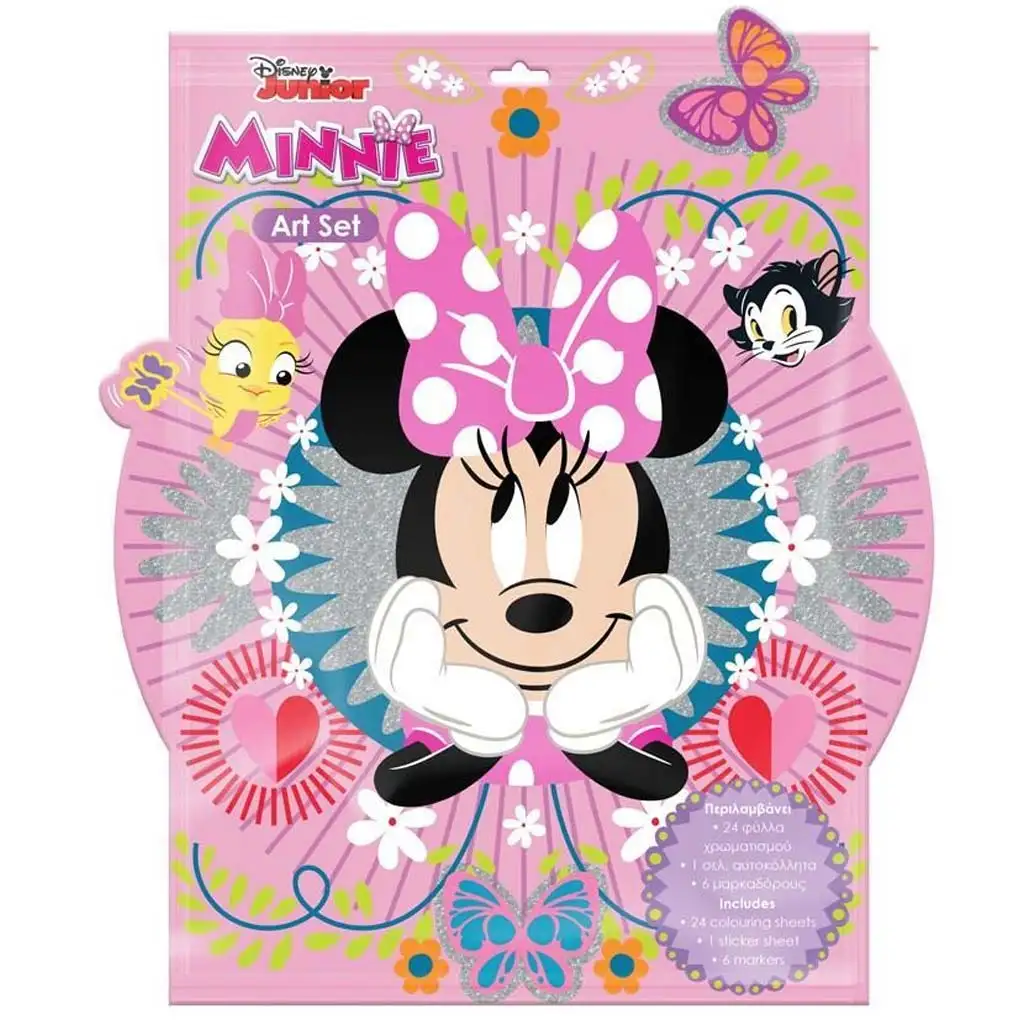 Luna: Minnie egér színező, matricákkal és 6 db filccel