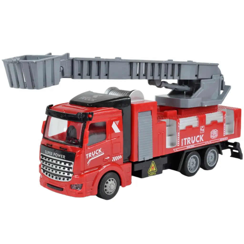 Fire Truck: Hátrahúzós 3db-os tűzoltóautó szett kép 6