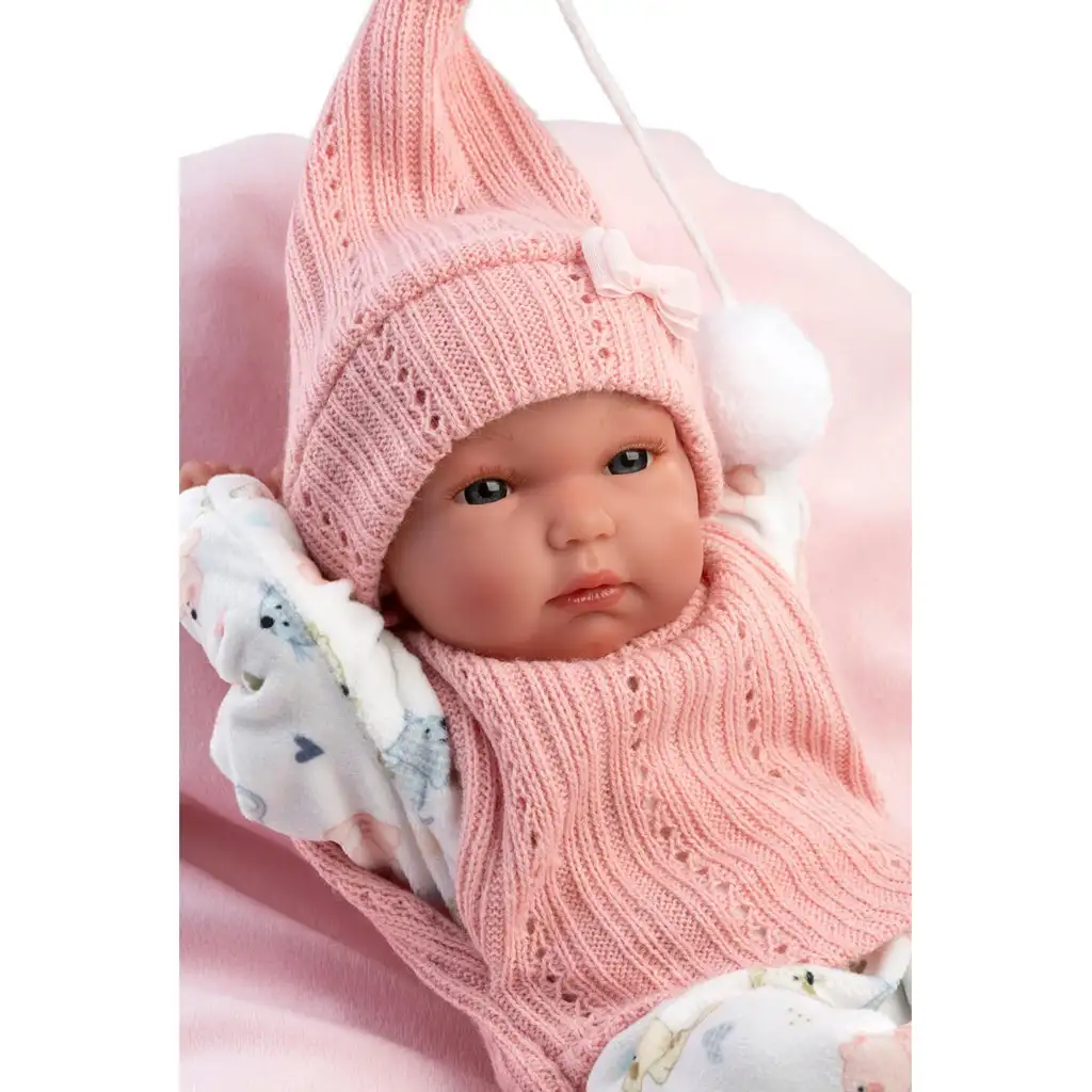 Llorens: Bimba újszülött baba párnával 35cm kép 2