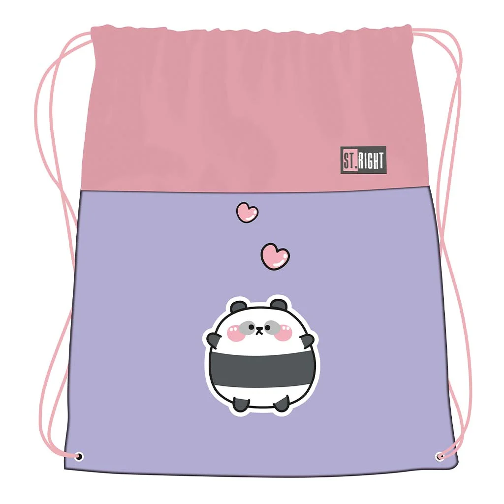 St.Right Happy Panda tornazsák, sportzsák 43x34cm