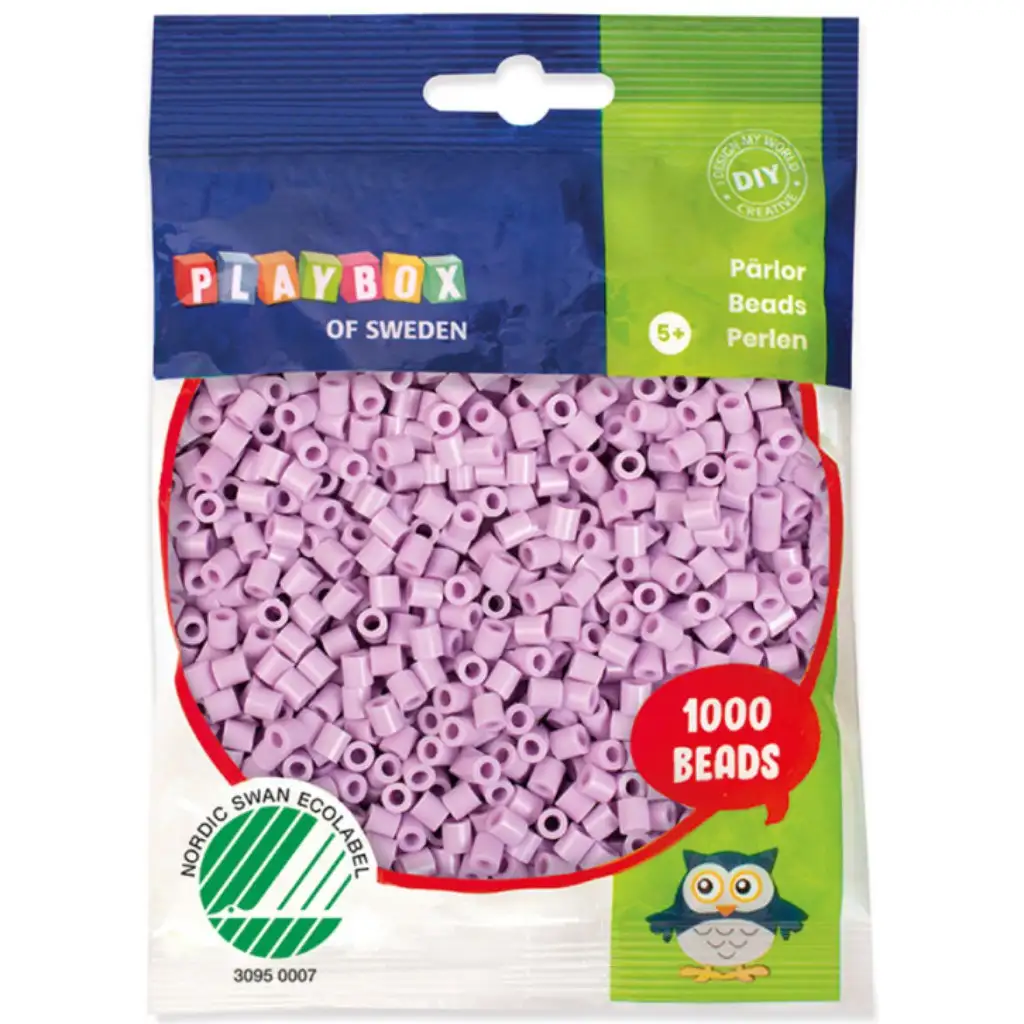 PlayBox: 5mm-es MIDI vasalható gyöngy 1000db-os pasztell lila színben