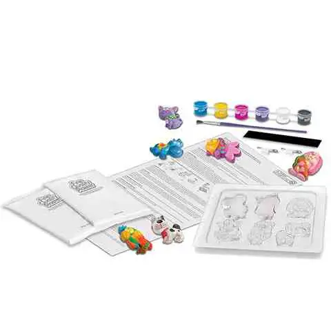 Vidám állatok gipsz hűtőmágnes képkészítő készlet kép 2