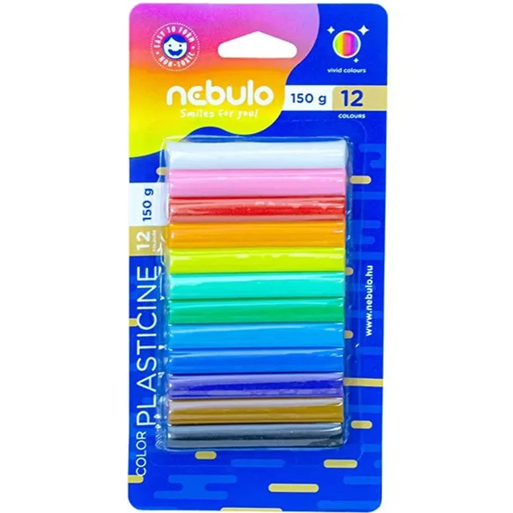 Nebulo: Színes gyurma szett 12db-os 150g