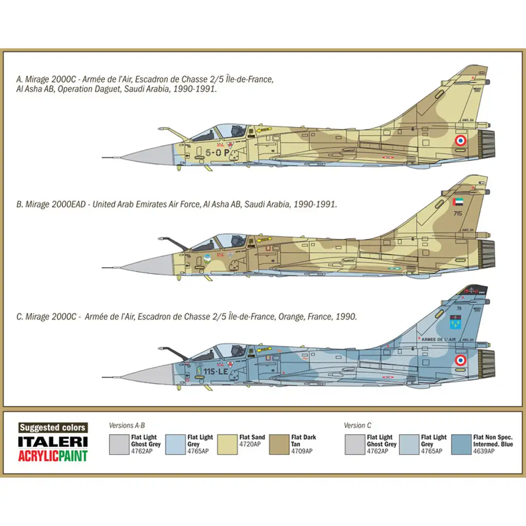 Italeri 1/72 Mirage 2000C vadászrepülőgép makett kép 3