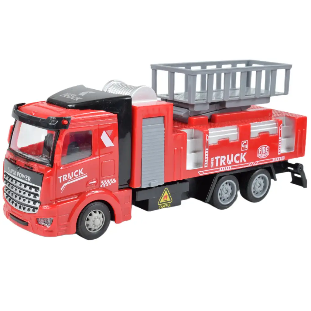 Fire Truck: Hátrahúzós 3db-os tűzoltóautó szett kép 4