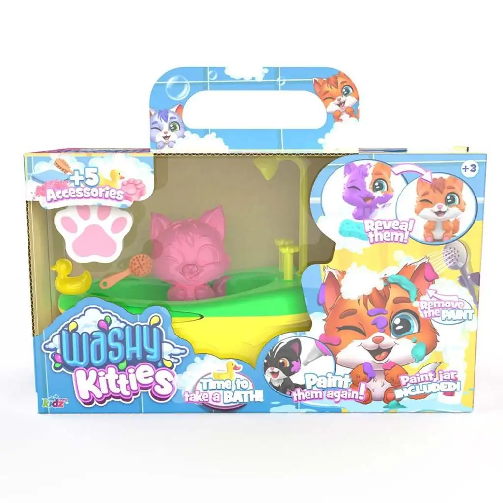 Washy Friends: Color Reveal Pancsoló cicusok káddal és kiegészítőkkel - Szörmi