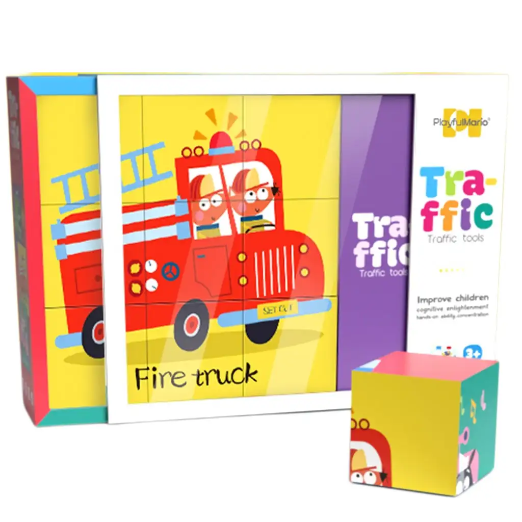 9db-os kirakós mesekocka - Járművek