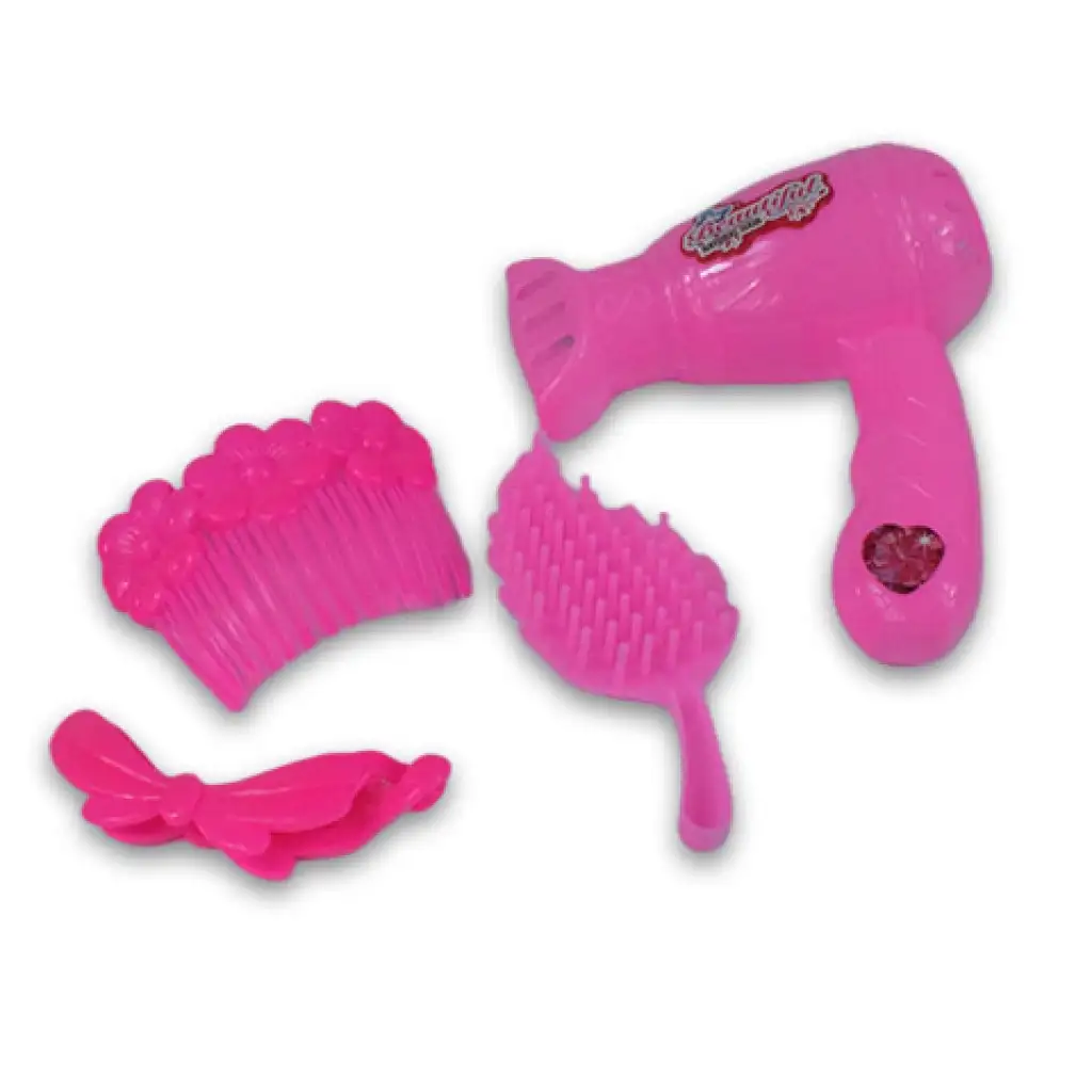 Rózsaszín 8 részes szépségszett telefonnal, ollóval és kiegészítőkkel kép 2