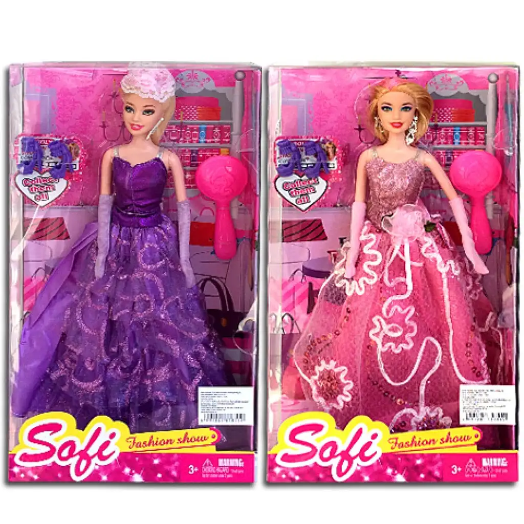 Sofi divatbaba fésűvel 2 változatban