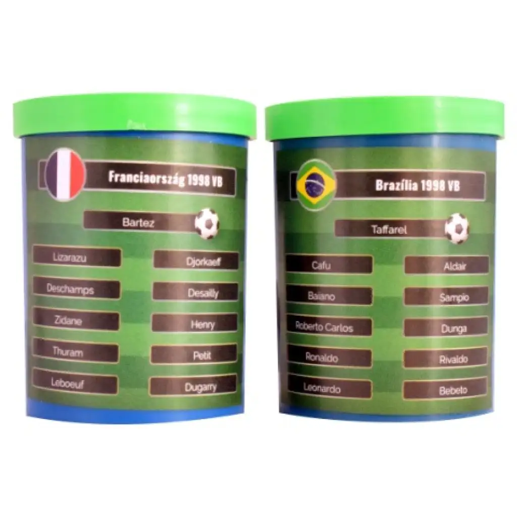 Játszd újra az 1998-as foci VB döntőt! Franciaország-Brazília gombfoci szett ajándék csapattal