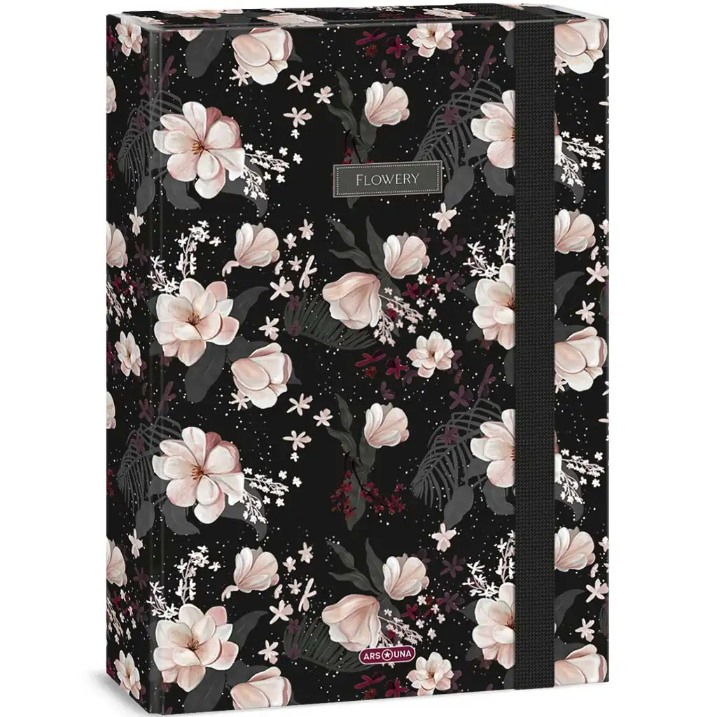 Ars Una: Flowery Black A/4 füzetbox