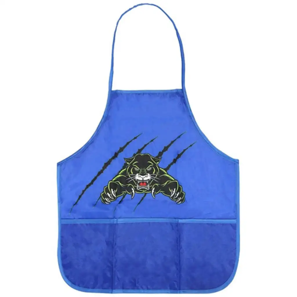 Spirit: Párduc mintás kék festő kötény