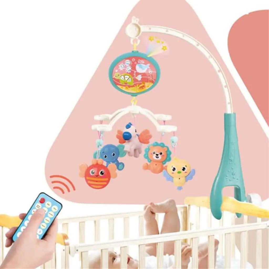 Állatos zenélő színes kiságyforgó kép 2