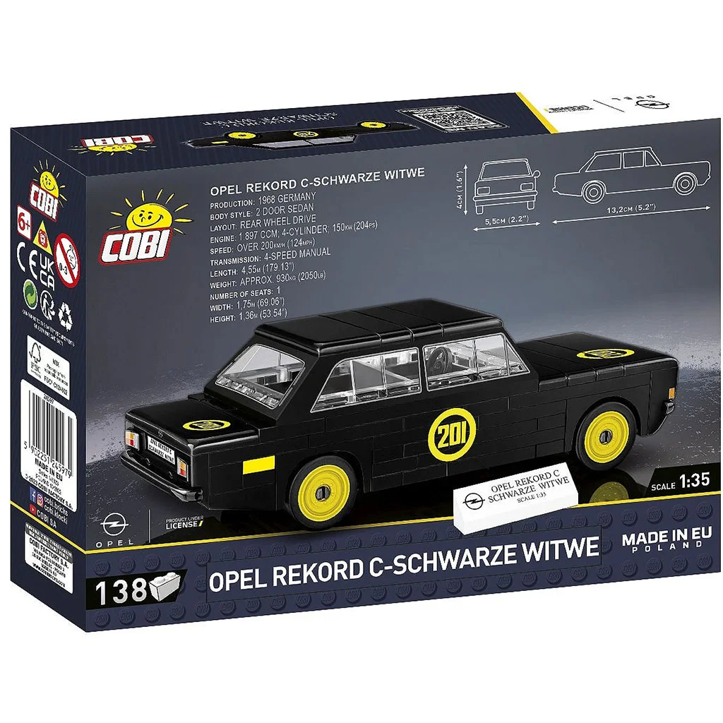 COBI: Opel Rekord C Fekete Özvegy építőjáték (24597) kép 3