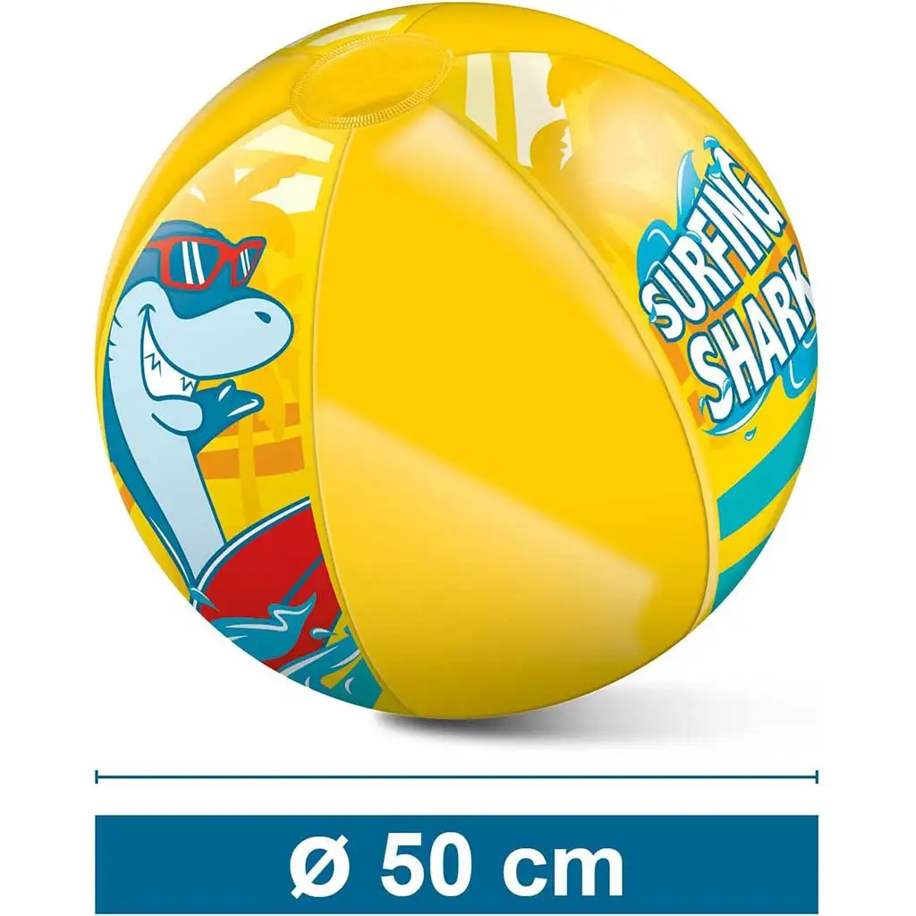 Cápa mintás felfújható strandlabda 50cm - Mondo Toys kép 3