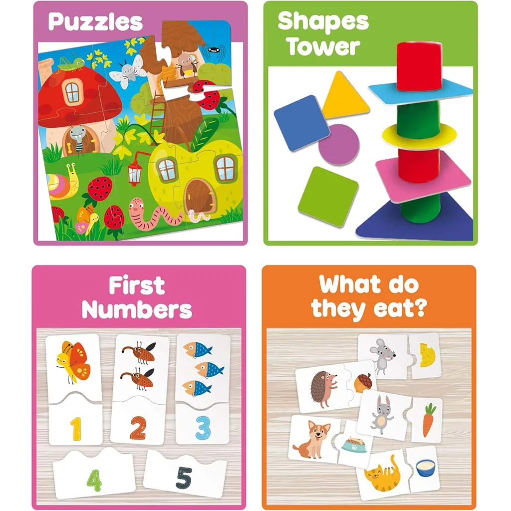 Carotina baby: Készségfejlesztő játékgyűjtemény kicsiknek 10 különböző játékkal - Lisciani kép 3