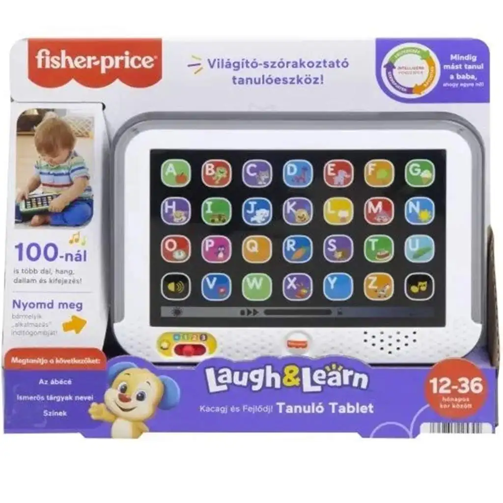 Fisher-Price: Kacagj és fejlődj tanuló tablet 2024-es kiadás (magyar nyelvű) - Mattel kép 1